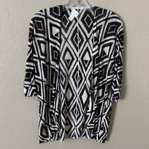 Woman’s Chicos Dolman Lightweight Semi Sheer Open Cardigan, Brown Size 0 Small